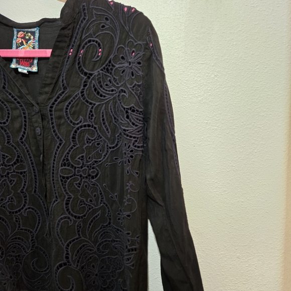 Johnny Was Embroidered Blouse XS - Picture 4 of 12